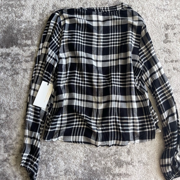Cotton Candy LA | Long Sleeve plaid shirt with tied knot | NWT - Picture 8 of 8